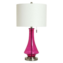 Austin Allen James Pink Glass Lamp