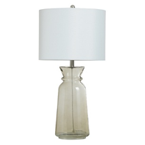 Rippled Smoke Glass Lamp