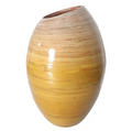 Yellow Bamboo Vase